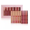 LIP RGLOSS LUCKSTAR 12 Colori/SET LINEER ROSSCIO Penna di rossetto Penna impermeabile Matte di lunga durata