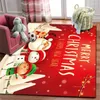 Carpets Rug Pattern Clear And Not Easy To Fade Chrismas Decorations White Red Entrance Mat Santa Claus Bedroom Bedside Floor