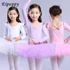 Stage Wear Children's Ballet Dance Dress Girls 'Kostuum dansen oefening Kleding Witte tule tutu rok