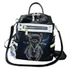 Schulbeutel # 6376-8 # Mode große Kapazität Reisetasche Urban Einfacher Rucksack Frauenschulter