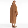 Kvinnors kappa kashmirrockdesigner modekrok maxmaras kvinnor nallebjörn coat camel ull