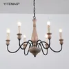 Chandeliers Vintage Chandelier 6 Lights Retro Hanging Lamp For Living Room Loft Ceiling In Bedroom/Kitchen Suspension Lighting