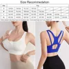 Cloud Hide Front Front Zipper Yoga Bra Plus Size Sports Top Femmes