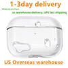 USA Stock för Apple AirPods Pro 2 2nd Generation Airpod 3 pros max hörlurstillbehör Solid TPU Silicone Protective Earphone Cover Wireless laddningsfodral