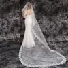 Wedding Hair Jewelry 1 Layer Women Bridal White Wedding Veil Ultra Long Wedding Tulle Veil Wide Embroidered Hexagonal Floral Applique Edge Solid