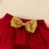 Kledingsets babymeisjes half 1e 2e verjaardag outfits cake smash jurk romper tule tutu rok pailletten booghoofdband set baby