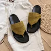 Kvinnors Empire Suede Goatskin Sandaler Slippers läder Thong Sandal Flilp Flops Unisex Color Brown Royal Lock Buckle Slid Slip On Flats Mules Beach Home Shoes 2024