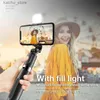Selfie monopody bezprzewodowe selfie Stick z zdalnym sterowaniem mini składany uchwyt telefonu Przenośny i rozszerzalny statyw Light Light Tripod Y240418