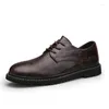 Scarpe casual maschile vera pelle per leisure comode moca