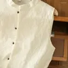 Женские блузки Жаккард стоящий воротник китайский национальный стиль блузя женщина 2024 лето свободный досуг.