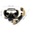 Conjunto de snorkel à prova de vazamento Anti-Fog Snuting Snorkeling Goggles Glasses com fácil respiração Snorkel Tube Máscara de mergulho 240411