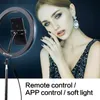 Continue verlichting LED 12 inch ringlicht 30 cm RGB selfie ringlicht geen behoefte aan verticale statief live uitzendkit met externe besturingselement Y240418 Y240M621