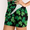 Spódnice St. Patricks Day Clover Wzorka Kobieta moda 2024 Spitek spódnica mini biuro krótkie szczęście trifolium irlandzkie