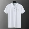 Designer Herren Polos Sommerhemd Marke Kleidung Baumwolle Kurzarm Business Casual Striped