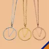 Necklace Pendant Chain Designer V Luxury Jewelry Bijoux Circle Openwork Double Layers Letters Classic Brass New Fashion High Quality Womens Mens Free Shipping