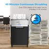 Bonsen Heavy Duty Paper Shredder - 24 vel cross -cut shredder, 40 minuten continu looptijd, commerciële graad shredder voor kantoor, 9 gallon grote mand, 55 db super stil