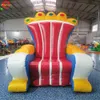 3mH (10ft) With blower Outdoor Activities free shipping kids royal inflatable throne chair with king N queen theme for children parties and events