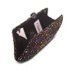 Evening Bags Black Colorful Diamond Crystal Clutch Women Handbag Cocktail Party Clutches Bag Bridal Wedding Purse