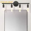 Lampe murale Ascelina American Style Craft Mirror Front Creative Personality Two Three Four Four Head Retro Industrial 110V Iron Lampes