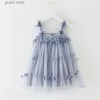 소녀의 드레스 아기 나비 베이비 나비 드레스 여자 민소매 서스펜더 귀여운 유아 아이 공주 드레스 2024 새로운 패션 여름 드레스 여자를위한