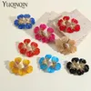 Boucles d'oreilles Stud Fashion Summer Orange Ored Oreing For Women Quality Ins Ins Trendy Big Flower Girls Korean Oree Oree Stbs Bijoux Party