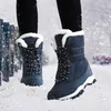 Women Snow Ongle Shoes 698 مقاوم للماء دافئ للإناث الشتاء منصة الفخذ أحذية عالية 240407 432 بلاتم