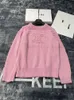 CE Triumph -Bogen Jacquard Pink Pullover für Frauen im Herbst und Winter neu