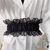 Cinture da donna elastico vintage elastico bianco in pizzo nero corsetto femmina cumberbund cappotto vestito in giro per la cintura ampia cintura j274