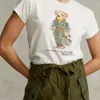 ワークウェアの女性Sテディベアピュアコットンプリントラウンドネック短袖トレンディブランドTシャツ