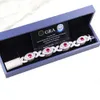 New Style 15mm Wide Ruby Diamond 925 Sterling Silver Devil Eye Moissanite Cuban Bracelet Hip Hop Women Men Bracelet