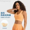 Desginer Aloe Yoga Bra Tanks Neue Sportweite Weit Schultergurt Schockdes Fitnessanzug sexy V-Ausschnitt-Tanktop mit Brustpolstern