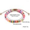 Bracelets tressés à brin pour femmes argile douce Charmes ajustées Chaîne de chaîne de cordes Boho Girl Jewelry