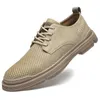 Zapatos casuales masculinos huecos al aire libre oxfords zapateros calzado calzado