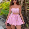 Work Dresses Vintage Women Knit Mini Skirt Set Knitted Sleeveless Tank Top Bodycon Short Suit Y2K Crochet Two Piece Outfits