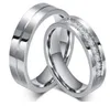 Vigselring 6mm 316l rostfritt stål par ringväder band ringar för kvinnor män älskar rostfritt stål cz löfte smycken9854526