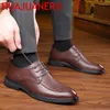 Scarpe casual maschili da uomo Oxfords uomini morbidi mocassini in gomma anti-slip man fatti formali fatti a mano 38-44