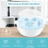 Mikrowellenflasche Sterilisator Dampfsterilisator passt 6 Babyflaschen für Babyflaschen Schnuller in 2-6 Minuten 240409 Desinfektion