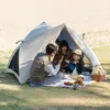 Tält och skyddsrum Automatisk snabböppningsstrandtält utomhus fällbara solskydd Regntät campingpark Picknickpar dubbla mänskliga