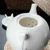 Teaware sets keramische koffie thee pot European witte vlinder reliëf teepot bot china water ware suiker kom melk kruik thuisbar decoratie