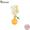 925 Серебряные серебро CZ Orange Fruit Charm Beads для оригинального браслетного серебра 925 DIY Jewelry Accessories SCC1715 2105127265859