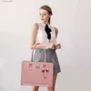 Other Computer Accessories Waterproof Laptop Tote Bag 15 15.6 16 inch PU Leather Shoulder Handbag for MacBook HP Dell Asus Notebook Briefcase for Women Y240418