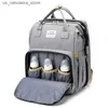 Luierzakken modieuze moeder tas vouwen baby bed mom male capaciteit draagbare fles luier dubbele schouder mom tas q240418