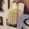 Evening Bags Luxury Big Pearl Bucket Bag Women Chic Handmade Clear Beading Clutch Purses And Handbags Ladies Messenger Dinner