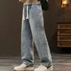 Men's Jeans Pant Pants Trouser Autumn Daily Fit Holiday Male Non Stretch Regular Sizes Solid Color Spring Summer