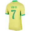 Seleção nacional 6 Jersey de futebol Wendell Brasil 7 Júnior 9 Richarlison 19 Raphinha Endrick Paqueta Rodrygo Beraldo Bento Bruno Futebol Kits 24/25 Copa América