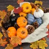 Decoratieve bloemen kunstmatige pompoendecoraties herfst thema schuimpompoenen decor voor bruiloften babydouches Halloween-feesten