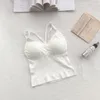 Bras sexy femminile da donna a V-busto più vivace di biancheria intima a colori solidi da biancheria da sottovera a lungo sezione del reggiseno da fondo di usura esterna