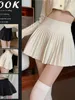 Юбка юбка JK Плиссированная половина для похудения для женщин весна/лето сплошной цвет a-line с высокой талией Ultra Short M0ld