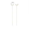 Stud Earrings BOAKO 925 Sterling Silver Ear Line Minimalist Long Chain Tassel For Women Korean Zircon Pierced Pendiemtes