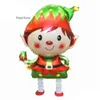 Ny julpromenad snögubbe Santa Balloon Party Supply Helium Aluminium Film Cartoon Balloons Multicolor Lovely Forest Animal Birthday Wedding 0814 0418